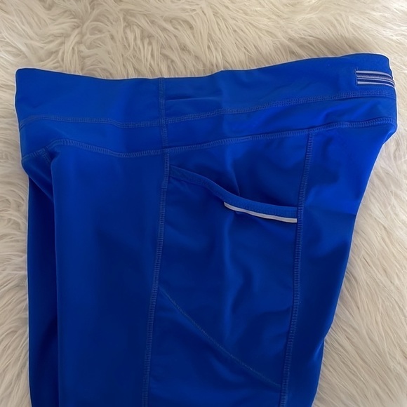 Athleta Leggings Capri Crop Pants Dobby Be Free Blue Athleisure Active Sz Small - Picture 5 of 10
